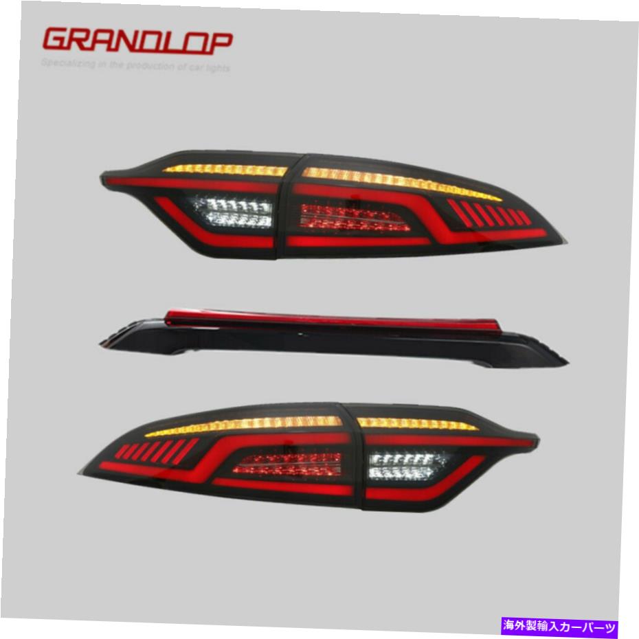 USテールライト Toyota Corolla 2020 2021リアランプ用ペアLEDスモークテールライト＆ミドルランプ PAIR LED Smoked Tail Lights & Middle Lamp For Toyota Corolla 2020 2021 Rear Lamp【並行輸入品】