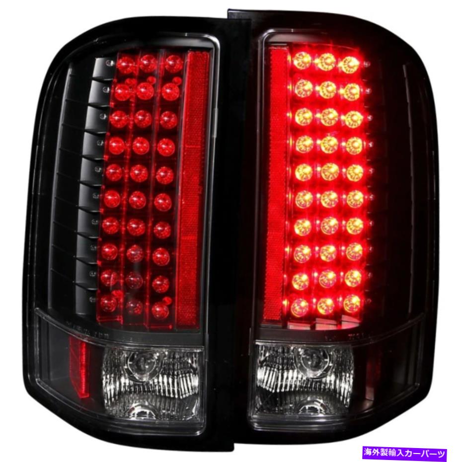 USテールライト Silverado 1500 LED Taillights Black（311081）のためのAnzo 2007-2013 ANZO 2007-2013 for Chevrolet for Silverado 1500 LED Taillights Black (311081)【並行輸入品】