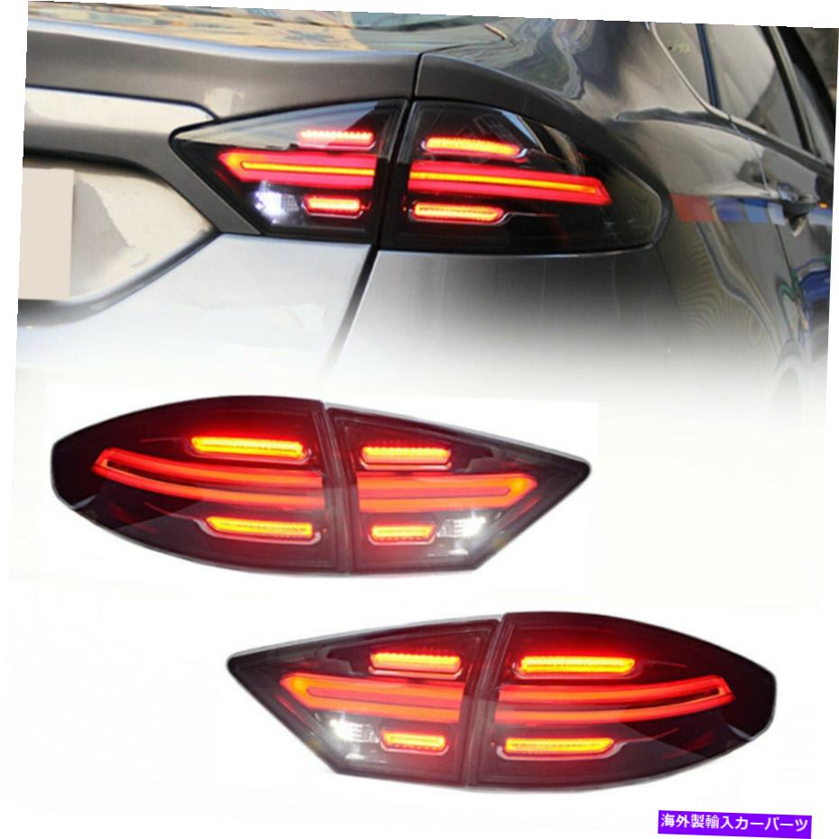 USテールライト 2013-2016フォードフュージョンリアブレーキランプアセンブリのペアスモークLEDテールライト Pair Smoke LED Tail Lights For 2013-2016 Ford Fusion Rear Brake Lamps Assembly【並行輸入品】