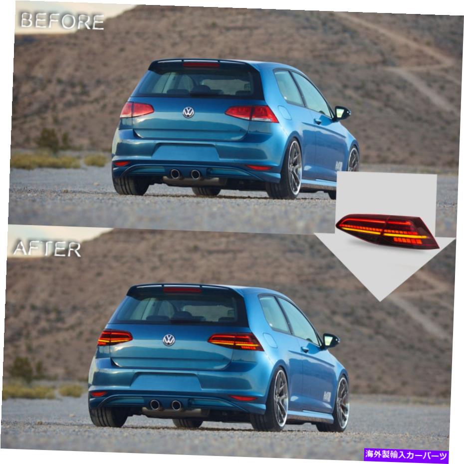 USテールライト 2013-2019フォルクスワーゲンゴルフ7赤LED Taillightリアライトアセンブリ For 2013-2019 Volkswagen Golf 7 Red LED Taillight Rear Light Assembly【並行輸入品】|Us Custom Parts Shop USDM