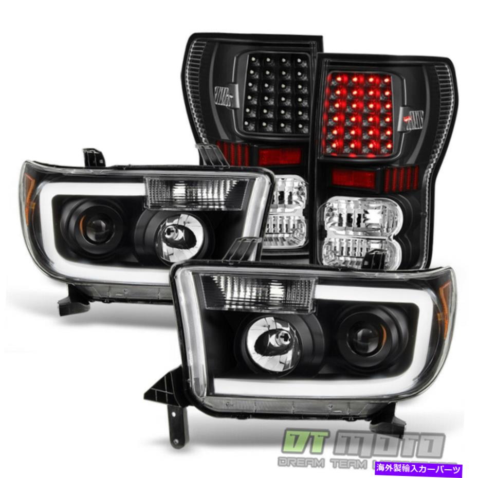 USテールライト Black 2007-2013トヨタツンドラプロジェクターヘッドライト+ LEDテールランプ07-13 For Black 2007-2013 Toyota Tundra Projector Headlights+LED Tail Lamps 07-13【並行輸入品】