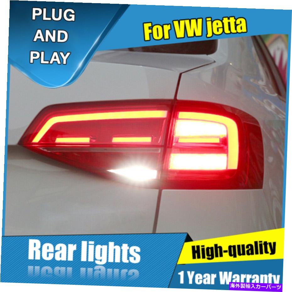 USテールライト フォルクスワーゲンジェットレッドLEDリアランプアセンブリLEDテールライト2015-2018 For Volkswagen Jetta Red LED Rear Lamps Assembly LED Tail Lights 2015-2018【並行輸入品】