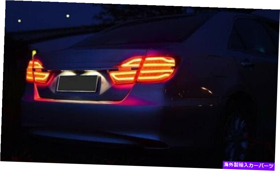 USテールライト トヨタカムリのためのペアLEDテールライト55 2015 2016 2016 2017赤いLED後部ランプ Pair LED Tail Lights For Toyota Camry 55 2015 2016 2017 Red LED Rear Lamp【並行輸入品】