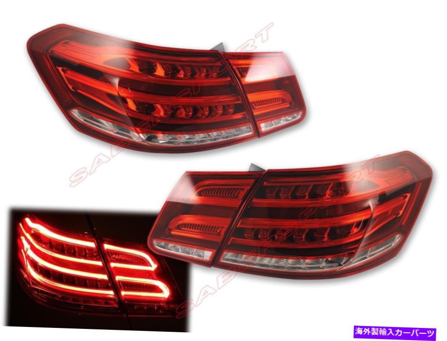 USテールライト 2010-2013メルセデスEクラスセダンのペアレッドレンズLEDテールライトのセット Set of Pair Red Lens LED Tail Lights for 2010-2013 Mercedes E-Class Sedan【並行輸入品】