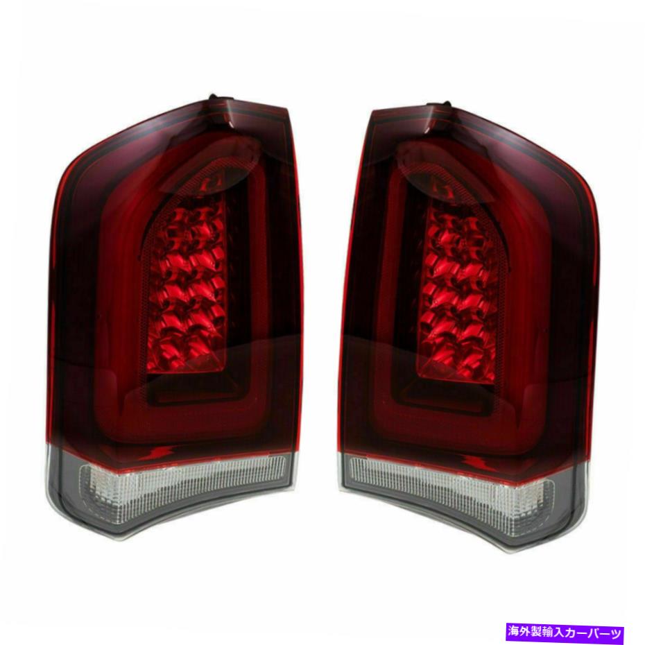USテールライト Fit Chrysler 300 2015-2020スモークブラックテールライトテールライトリアランプペア FIT CHRYSLER 300 2015-2020 SMOKED BLACK TAILLIGHTS TAIL LIGHTS REAR LAMPS PAIR【並行輸入品】