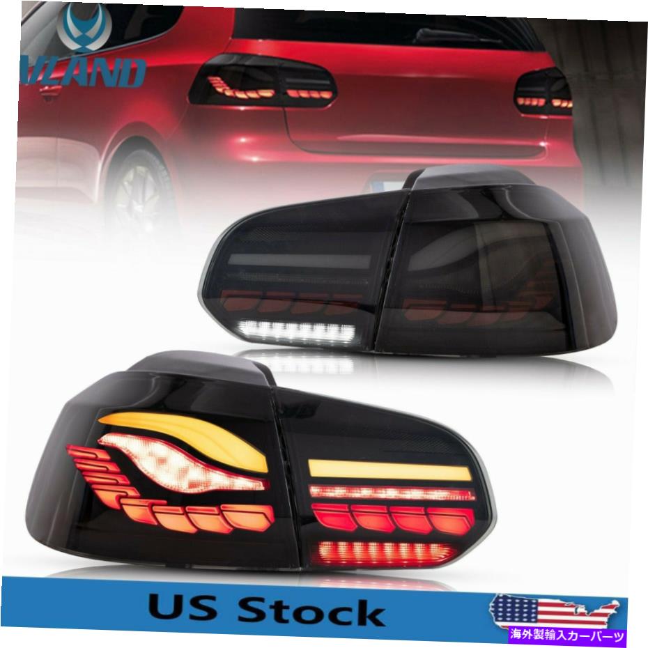 USテールライト VWフォルクスワーゲンゴルフ6 MK6 GTI 2010-2014煙のペア VLAND LED Rear Tail Lights For VW Volkswagen Golf 6 MK6 GTI 2010-2014 Smoke Pair【並行輸入品】