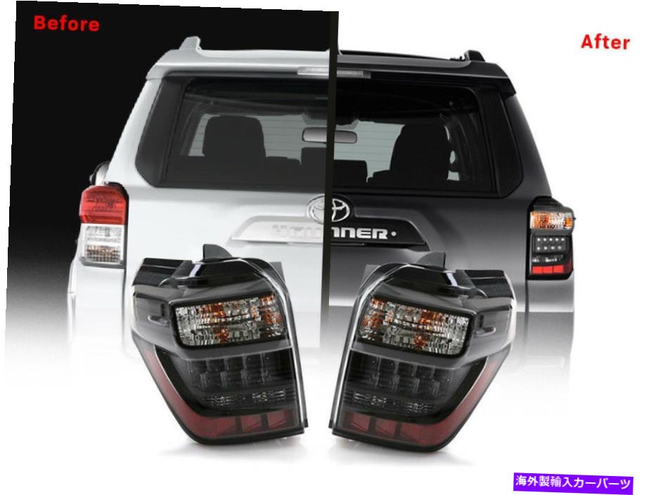 USテールライト フルブラックファセフィールドスタイルLEDテールライトセットプラグ＆プレイ10~13トヨタ4Runner Full Black FACELIFT Style LED Tail Light Set Plug&Play For 10-13 Toyota 4Runner【並行輸入品】
