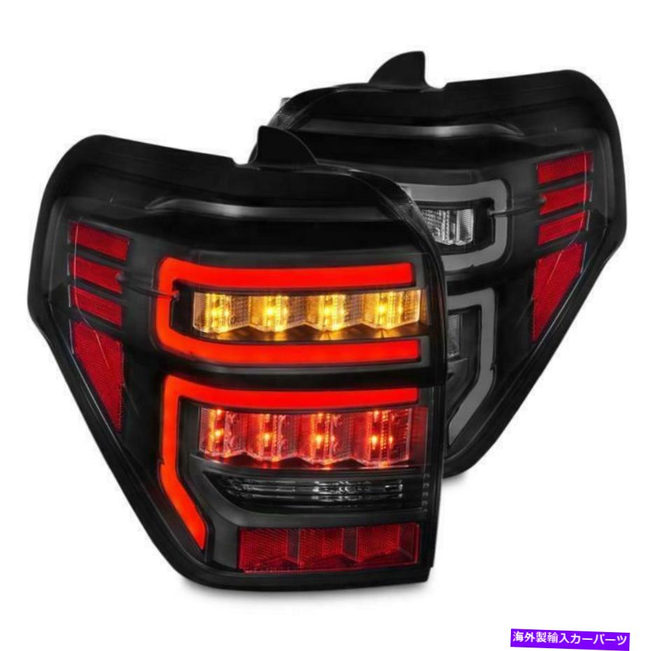 USテールライト 2014-2019トヨタ4ランナーブラッククリアレンズ赤LEDテールライトセット 2014-2019 Toyota 4 Runner Black Clear Lens Red LED Tail Lights Set【並行輸入品】