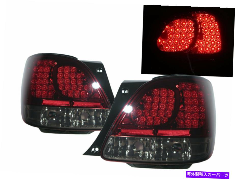 USテールライト アリストS160 MK2 2001-2005ファシフト4D LEDテールリアリーライト赤/煙用トヨタ Aristo S160 MK2 2001-2005 Facelift 4D LED Tail Rear Light Red/Smoke for TOYOTA【並行輸入品】