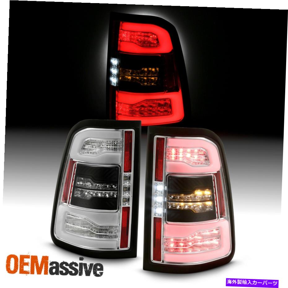 USテールライト 2019-2021 RAM 1500 [ハロゲンタイプ] LEDクロームテールライトw / sceqient For 2019-2021 Ram 1500 [Halogen Type] LED Chrome Tail Lights w/ Seqential Signal【並行輸入品】