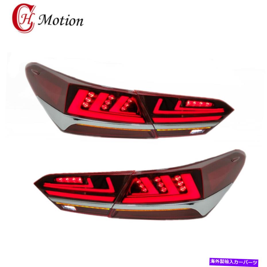 USテールライト トヨタカムリ2018-2021赤いLEDリアライト4PCアセンブリのための完全LEDテールライト Full LED Tail Lights For Toyota Camry 2018-2021 Red LED Rear Lights 4PC Assembly【並行輸入品】