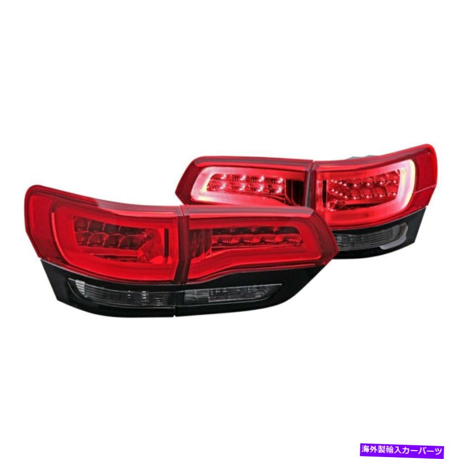USテールライト ジープグランドチェロキー14-17ブラック/クロム赤/スモークファイバーLEDテールライト For Jeep Grand Cherokee 14-17 Black/Chrome Red/Smoke Fiber Optic LED Tail Lights【並行輸入品】｜Us Custom Parts Shop USDM