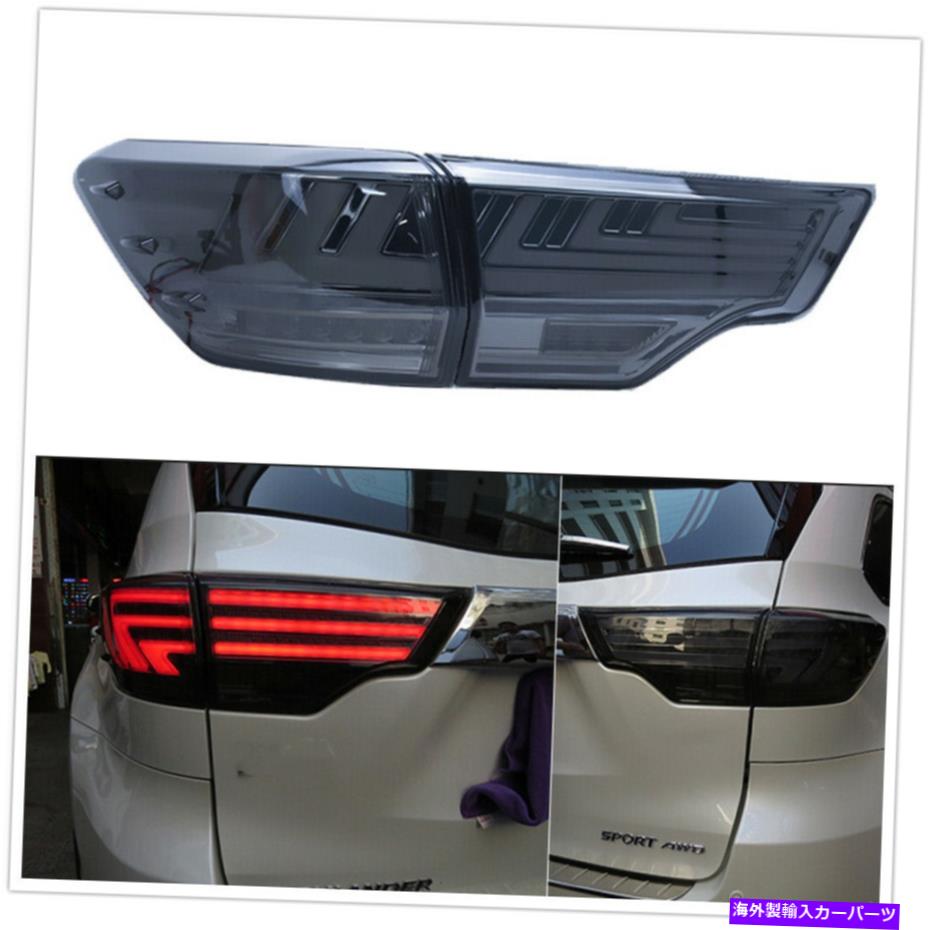 USテールライト 2014-2018トヨタハイランダーOAのための黒いLEDリアライトアセンブリテールランプ Black LED Rear Lights Assembly Tail Lamps For 2014-2018 Toyota Highlander OA【並行輸入品】