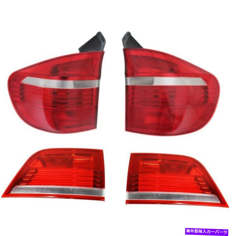 USテールライト 2007-2010 BMW X5キットのドライバーと助手席側の内側と外側のテールライト Tail Light For 2007-2010 BMW X5 Kit Driver and Passenger Side Inner and Outer【並行輸入品】｜Us Custom Parts Shop USDM