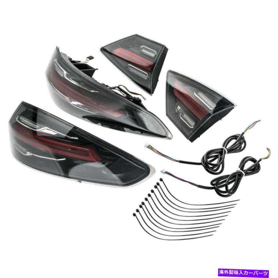 USテールライト ブラックカラーLEDリアテールライトフォードフュージョン13-16のための順次シグナルランプ Black Color LED Rear Tail Lights Sequential Signal Lamp For Ford Fusion 13-16【並行輸入品】