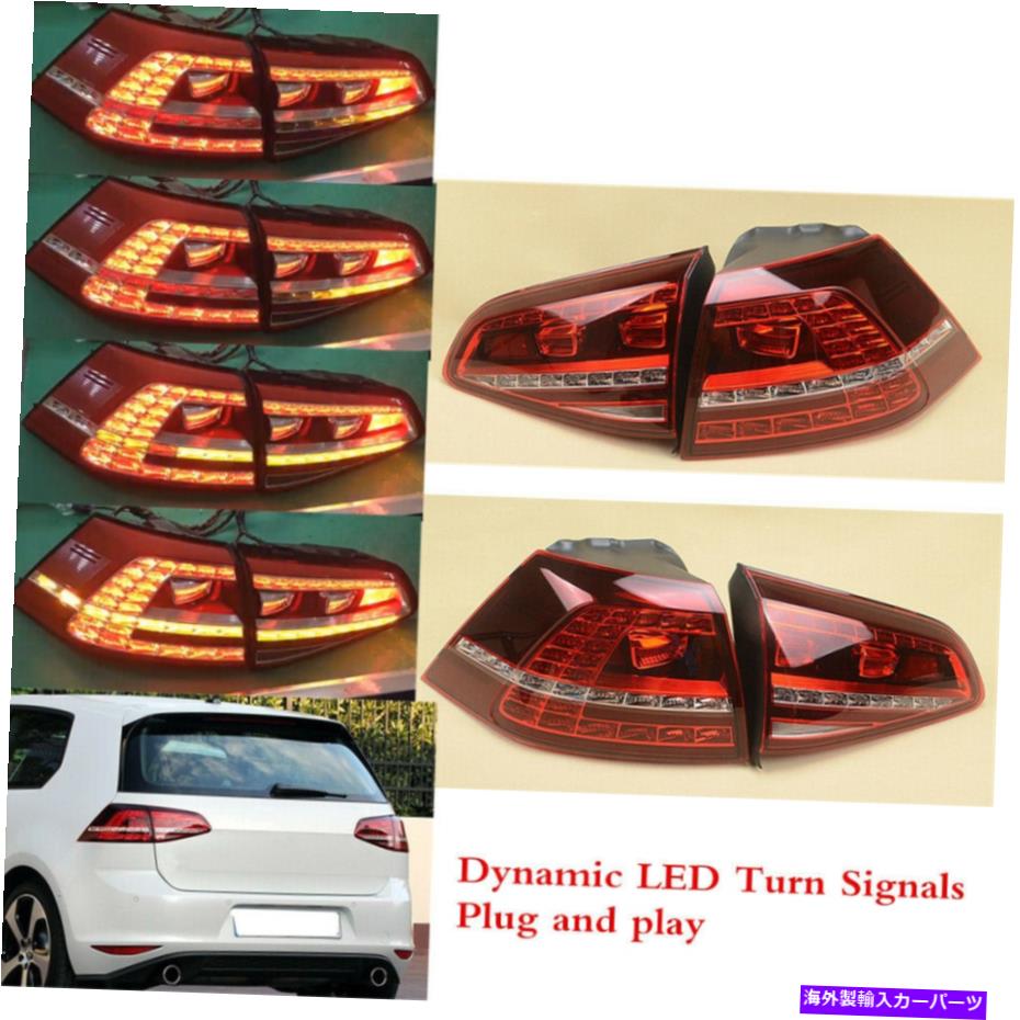 USテールライト VWゴルフ7ダークレッドシーケンシャルダイナミックインジケータライトLEDテールライトランプ Fit For VW Golf 7 Dark Red Sequential Dynamic Indicator Light LED Taillight Lamp【並行輸入品】｜Us Custom Parts Shop USDM 72,317円