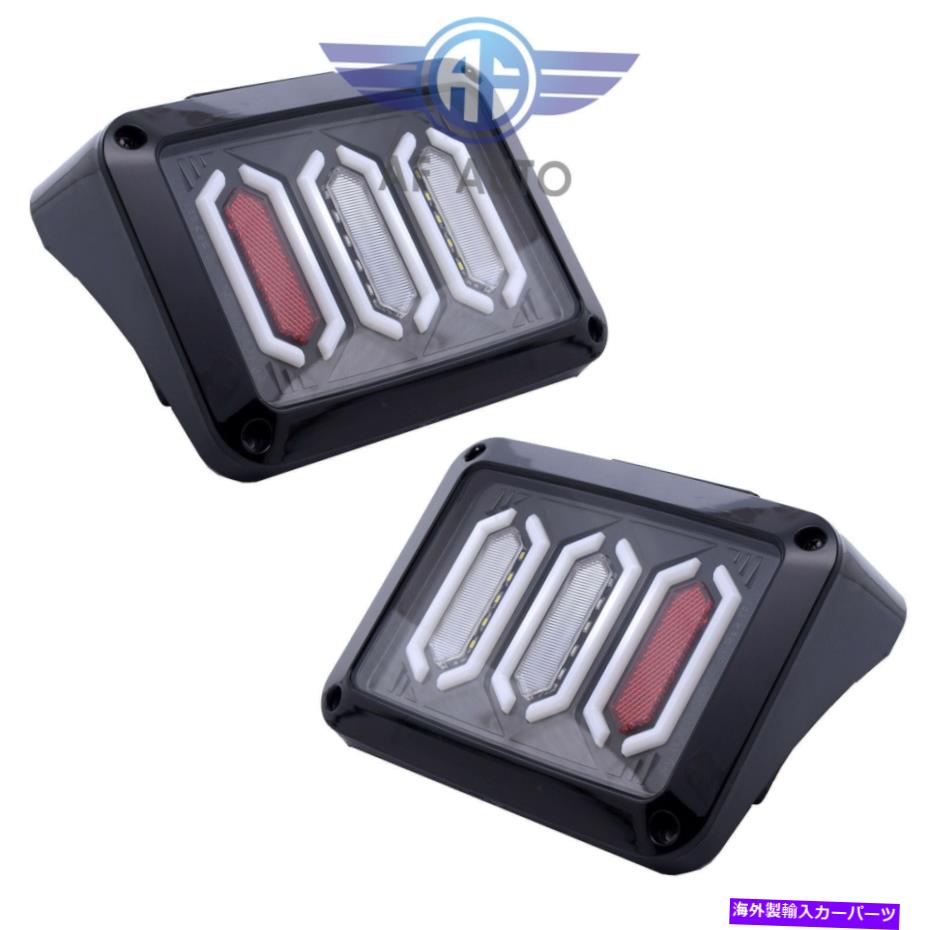 USテールライト ターン信号を持つ2007-18ジープ・ラングラーJK JKUのための喫煙航空機LEDテールライト Smoked Avenger LED Tail Light For 2007-18 Jeep Wrangler JK JKU With Turn Signal【並行輸入品】