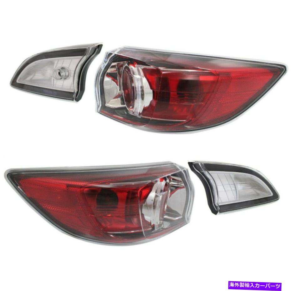 USテールライト 2010-2013マツダ3ハッチバック左右の内側と外側のテールライト Tail Light For 2010-2013 Mazda 3 Hatchback Left and Right Inner and Outer【並行輸入品】