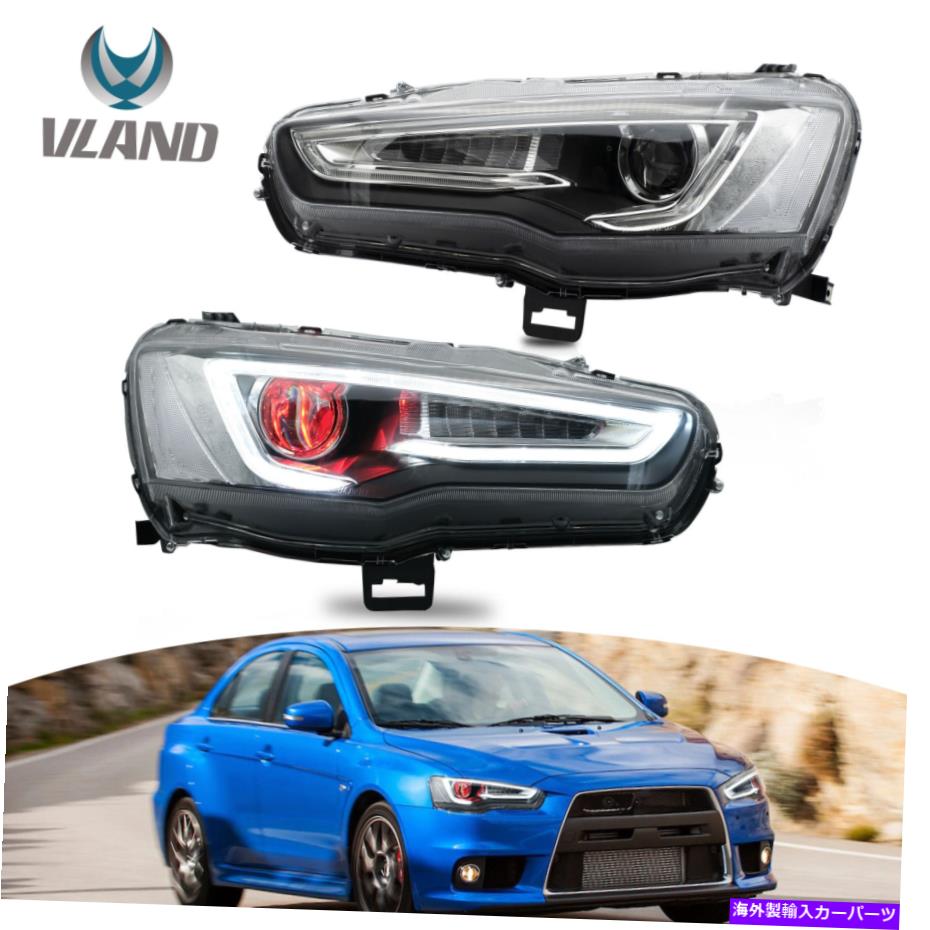 USテールライト 2010-2019三菱ランサーのための導かれた逐次悪魔の目のヘッドライトプロジェクター LED Sequential Devil Eye Headlight Projector Set For 2010-2019 Mitsubishi Lancer【並行輸入品】|Us Custom Parts Shop USDM