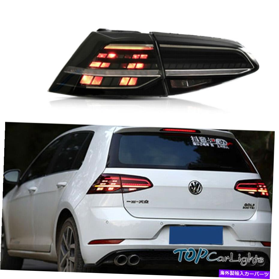 USテールライト VWランドは吸い込まれた2 *テールライトがVWゴルフ7 MK7 2015-2017シーケンシャルインジケータ VLAND LED Smoked 2* Tail Light For VW Golf 7 MK7 2015-2017 Sequential Indicator【並行輸入品】