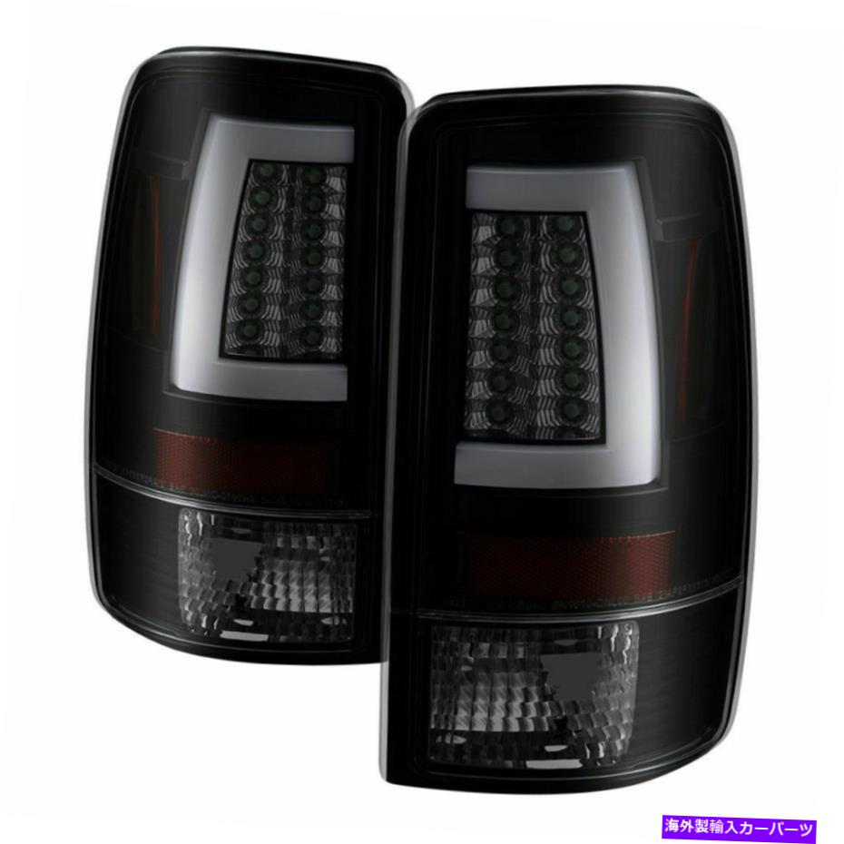 USテールライト 2000-2006のシボレー郊外タホGMCブラックスモークLEDライトバーテールライトセット For 2000-2006 Chevy Suburban Tahoe GMC Black Smoke LED Light Bar Tail Lights set【並行輸入品】