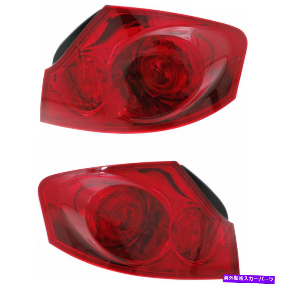 USテールライト Infiniti G25テールライト2011年2012 LH＆RHペア/セットレッドレンズCAPA IN2800118 For Infiniti G25 Tail Light 2011 2012 LH & RH Pair/Set Red Lens CAPA IN2800118【並行輸入品】