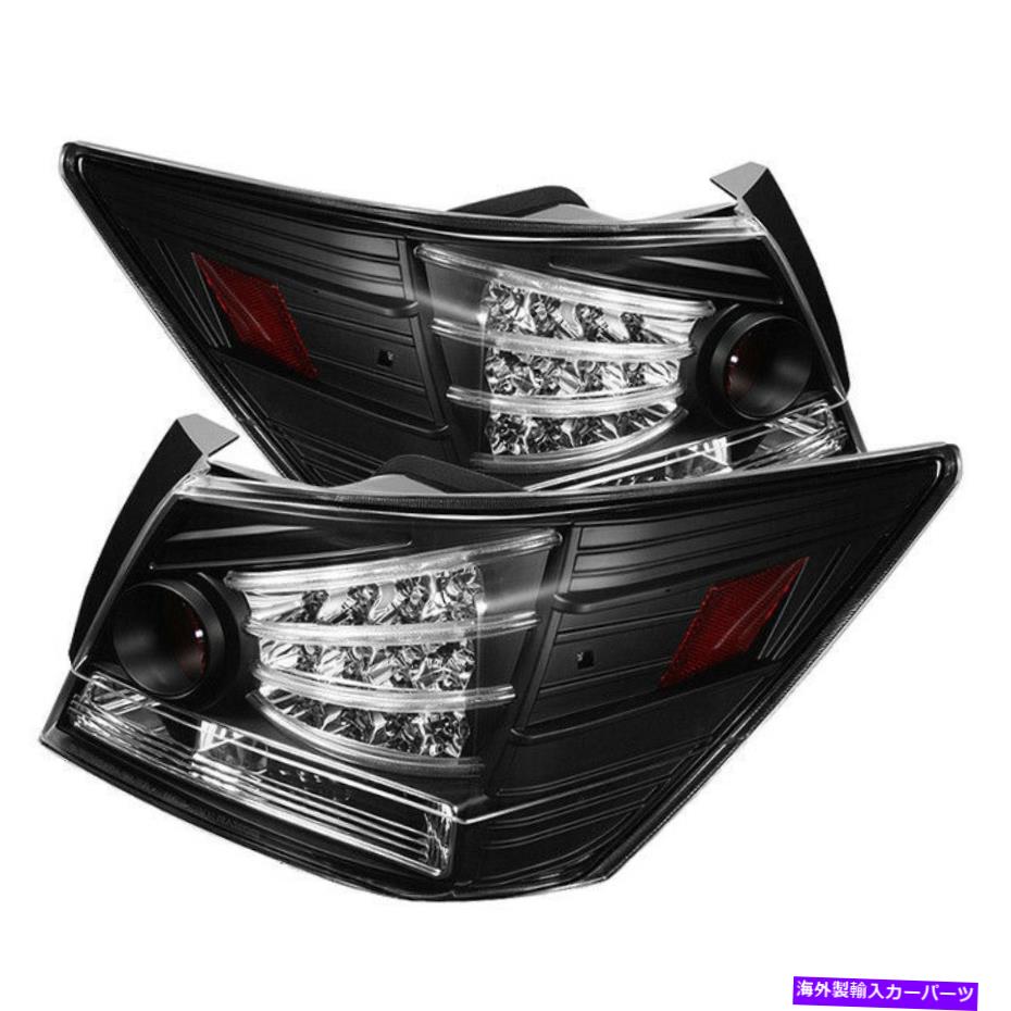 USテールライト スパイダー-2008-12ホンダアコード4DRブラックLEDテールライト5032621 Spyder -2008-12 Honda Accord 4Dr Black LED Tail Lights 5032621【並行輸入品】