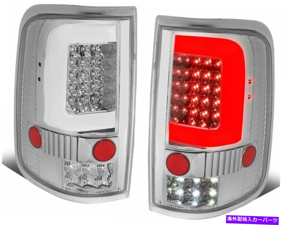 USテールライト 2004-2008フォードF-150 LOBOテールライトLEDレッド3DセットペアLH + RHクローム/赤 For 2004-2008 Ford F-150 LOBO Tail Lights LED RED 3D Set Pair LH+RH Chrome/RED【並行輸入品】｜Us Custom Parts Shop USDM