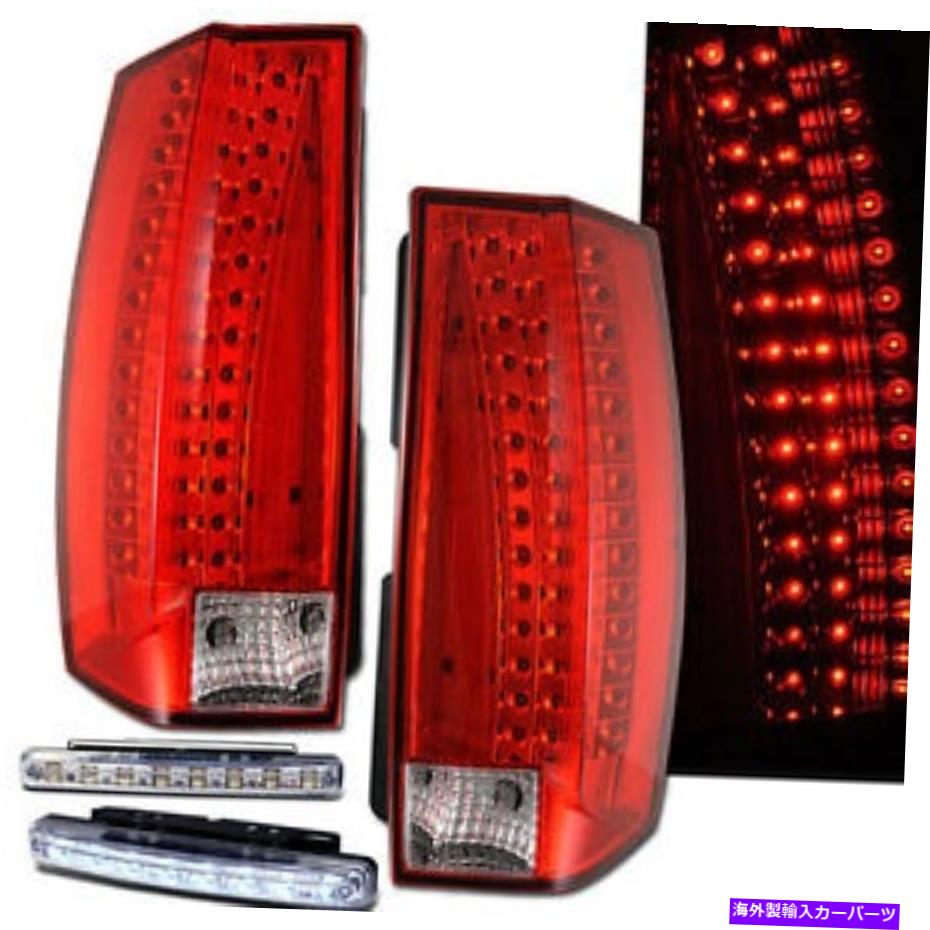 USテールライト 2007-2010タホ/郊外のリアブレーキテールライト赤/クリア+ LEDバンパーランニング 2007-2010 TAHOE/SUBURBAN REAR BRAKE TAIL LIGHTS RED/CLEAR+LED BUMPER RUNNING【並行輸入品】