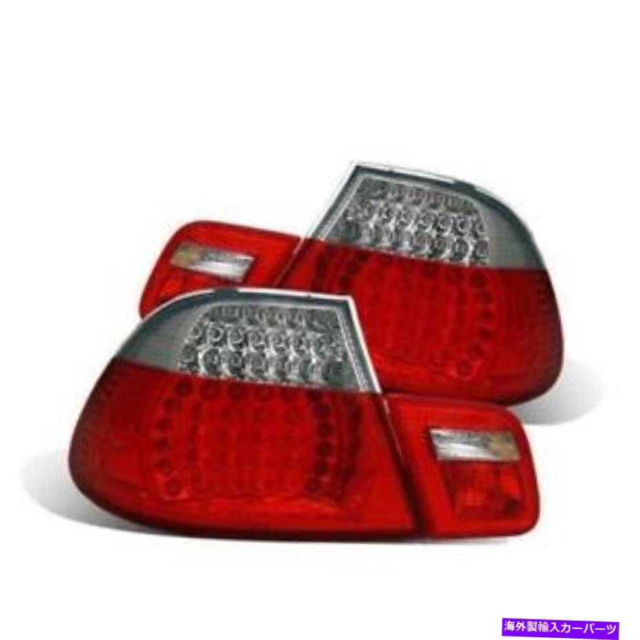 USテールライト CG BMW 3シリーズE46 99-08コンバーチブルLEDテールライトセット赤/クリア4個 CG BMW 3 Series E46 99-08 Convertible LED Tail Light Set Red/Clear 4 Pcs【並行輸入品】
