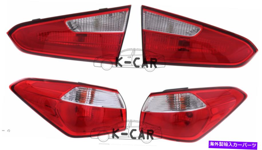USテールライト リアテールライトランプ - スタンダード電球 - Kia Cerato Forte 2014 ~16セダンのための4P OEM Rear Tail Light Lamp - Standard Bulb - 4P OEM for KIA Cerato Forte 2014~16 Sedan【並行輸入品】