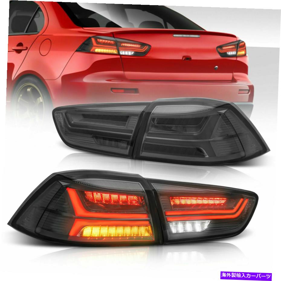 USテールライト 2008-2017三菱ランサーEVOスモークテールブレーキライト右+左セットペア For 2008-2017 Mitsubishi Lancer Evo Smoked Tail Brake Lights Right+Left set pair【並行輸入品】｜Us Custom Parts Shop USDM
