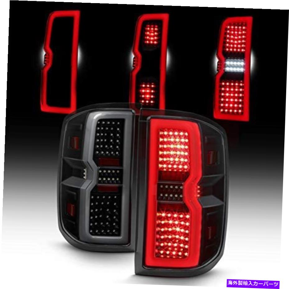 USテールライト 2014-2019 Chevy Silverado | GMCシエラLEDライトバーテールライトランプ - BLA For 2014-2019 Chevy Silverado | GMC Sierra LED Light Bar Tail Lights Lamps - Bla【並行輸入品】