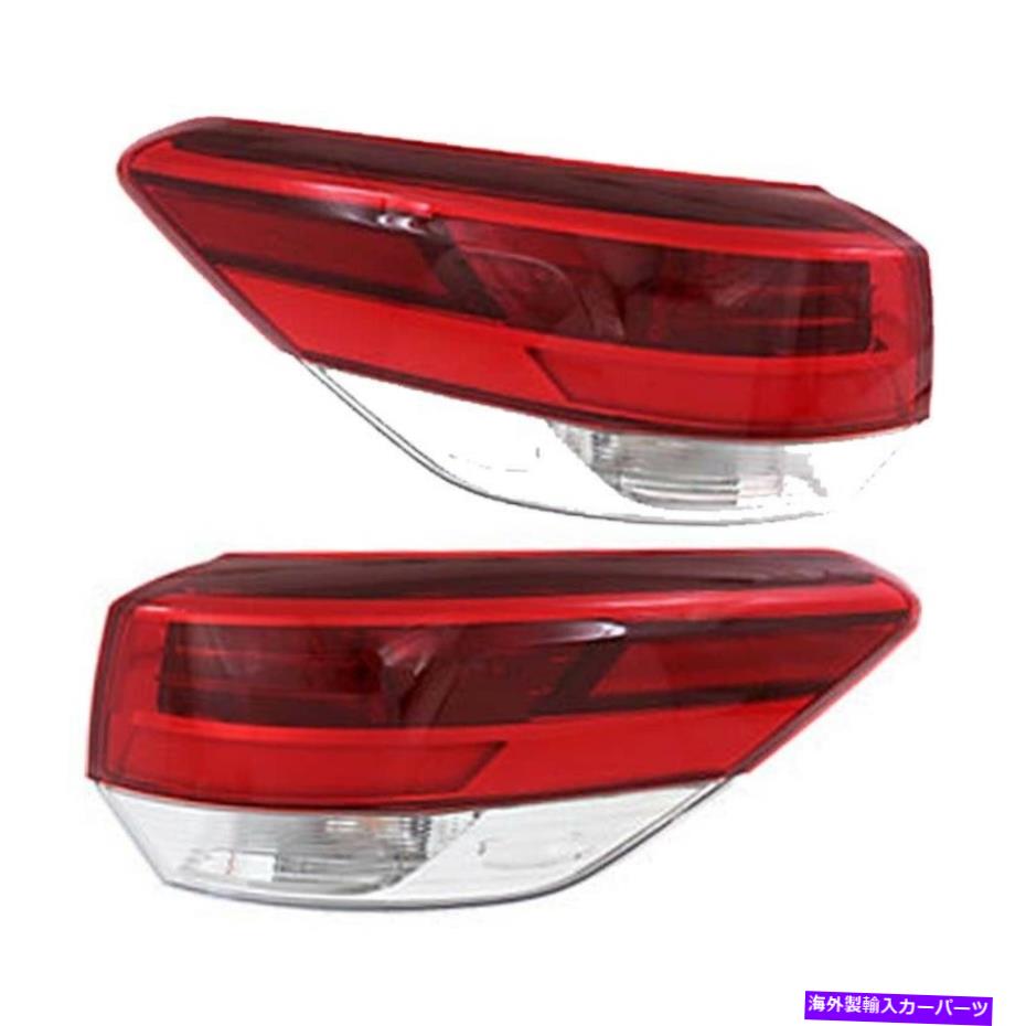 USテールライト テールランプアセンブリセット2ドライバ＆旅客サイドアウターフィットトヨタハイランダ Tail Lamp Assembly Set of 2 Driver & Passenger Side Outer Fits Toyota Highlander【並行輸入品】