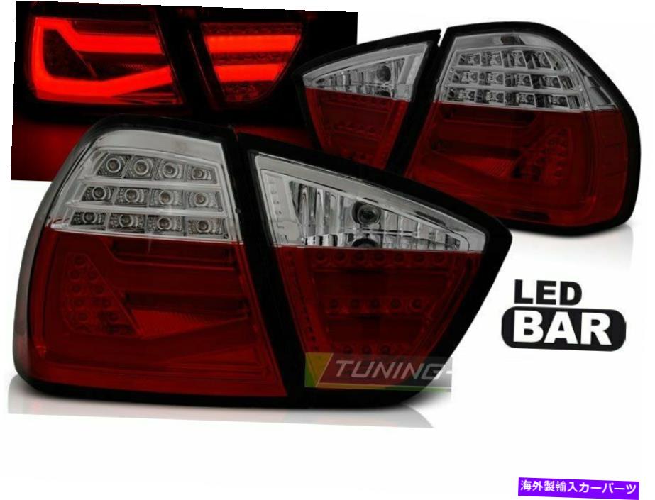 USテールライト BMW 3シリーズE90 '05から08の赤い煙LEDバーCA LDのためのテールライトのペア Pair of Tail Lights for BMW 3 Series E90 from '05 to '08 Red Smoke LED BAR CA LD【並行輸入品】