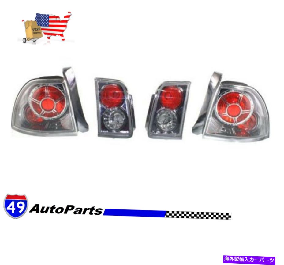 USテールライト ホンダアコードセダン1996-1997 4テールランプセットホイールデザインブラックHO2811166 Fits Honda Accord Sedan 1996-1997 4 Tail Lamp Set Wheel Design Black HO2811166【並行輸入品】|Us Custom Parts Shop USDM