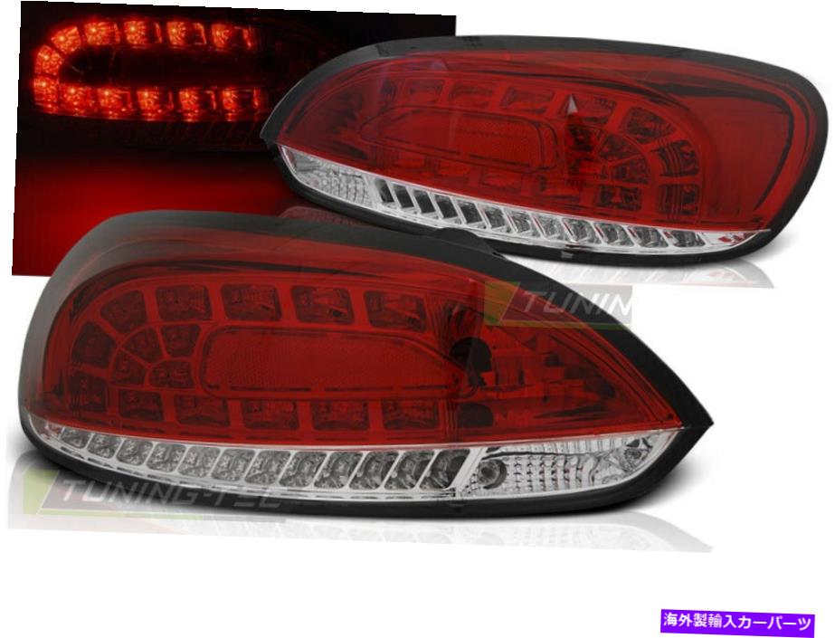 USテールライト VW Scirocco 3 III 2008-2014赤ホワイトLED WW Freeship USのためのテールライトのペア Pair of Tail Lights for VW Scirocco 3 III 2008-2014 Red White LED WW FreeShip US【並行輸入品】｜Us Custom Parts Shop USDM