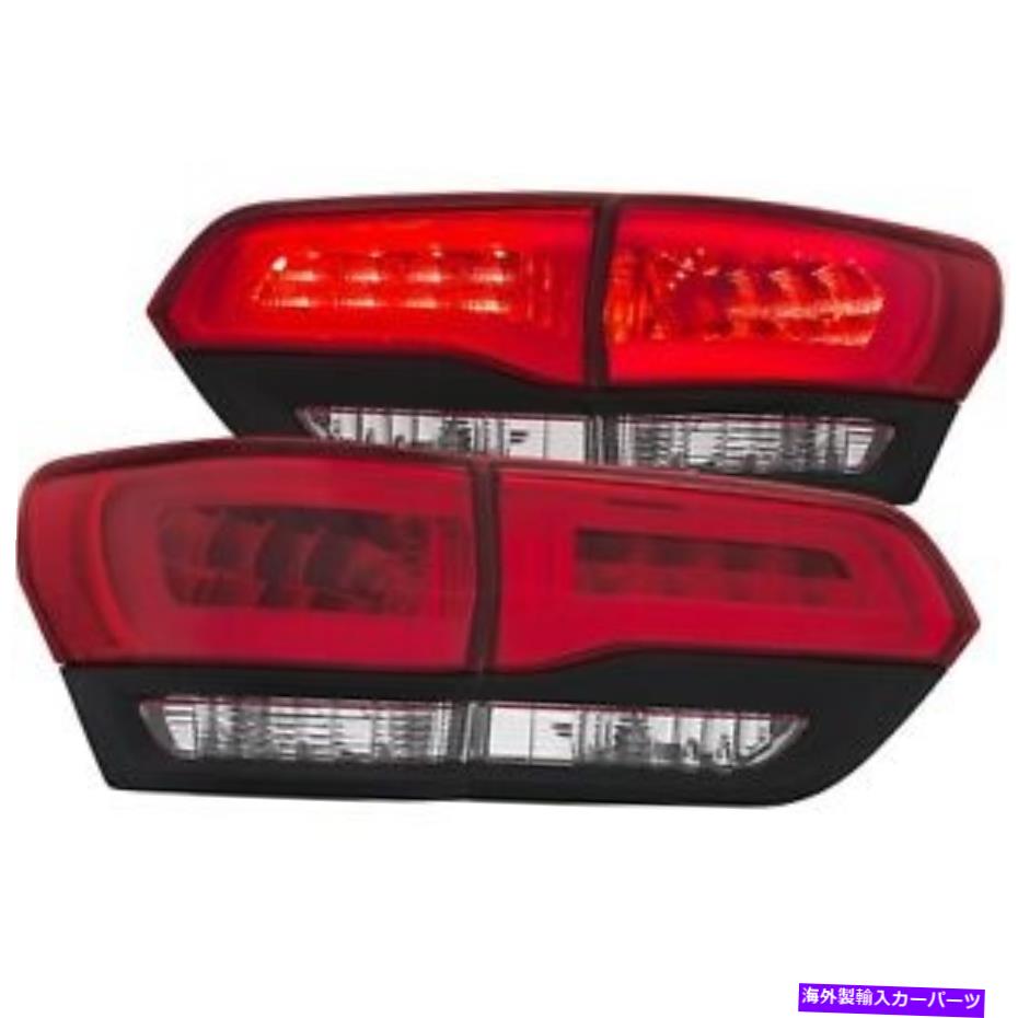 USテールライト Anzoテールライトは14-17ジープグランドチェロキーの赤/クリアを導きました＃311268 Anzo Tail Lights LED Red/Clear For 14-17 Jeep Grand Cherokee #311268【並行輸入品】