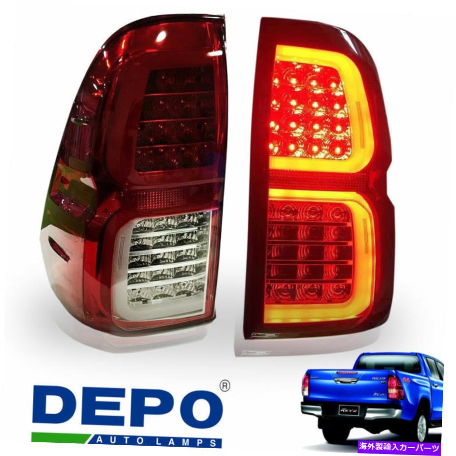 USテールライト フィット2015+トヨタヒルクSR5 M70 UTEテールランプライトLEDペア Fit 2015+ Toyota Hilux SR5 M70 Ute Tail Lamp Lights LED Pair【並行輸入品】