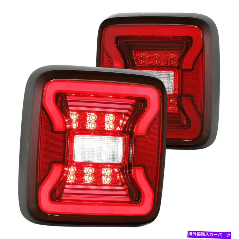 USテールライト JEEP wrangler 2018-2020 Anzo 311295 Chrome / Red Piblic Optic LEDテールライト For Jeep Wrangler 2018-2020 Anzo 311295 Chrome/Red Fiber Optic LED Tail Lights【並行輸入品】