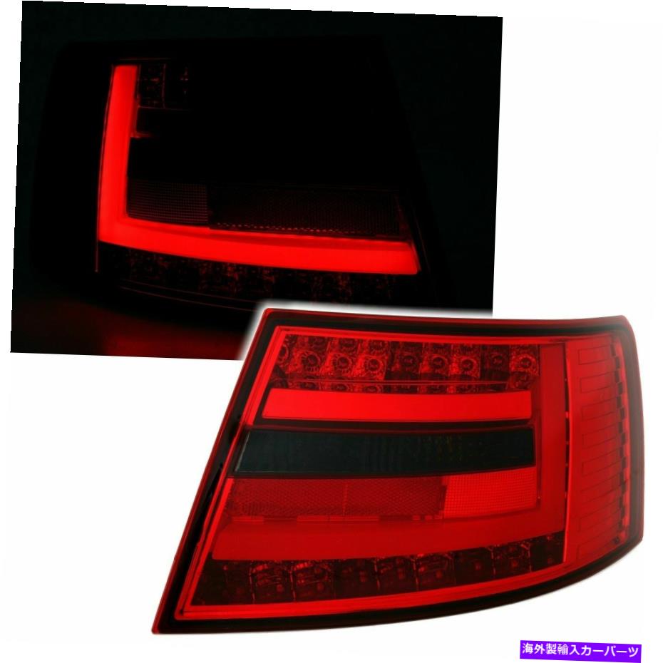 USテールライト 燻製LEDライトバーテールライトAUDI A6 4Fセダンサローン5 / 2004-9 / 2008 7ピンプラグ SMOKED LED LIGHTBAR TAIL LIGHTS AUDI A6 4F SEDAN SALOON 5/2004-9/2008 7 PIN PLUG【並行輸入品】