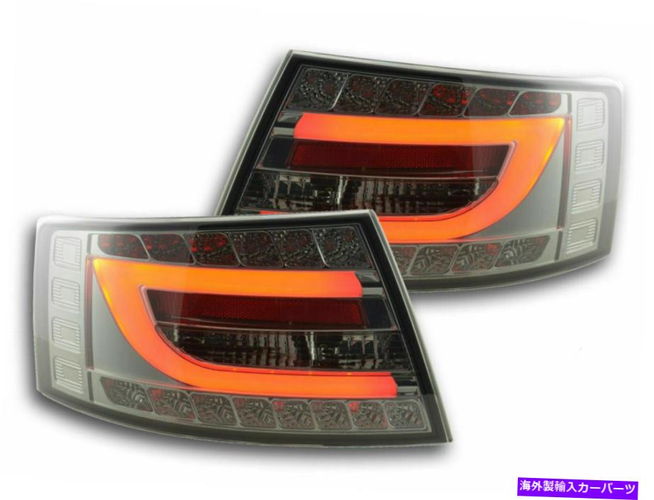 USテールライト Audi A6 4Fセダン全喫煙LEDライトバーテールライト05 / 2004-09 / 2008 7ピンプラグ AUDI A6 4F SEDAN ALL SMOKED LED LIGHTBAR TAIL LIGHTS 05/2004-09/2008 7 PIN PLUG【並行輸入品】