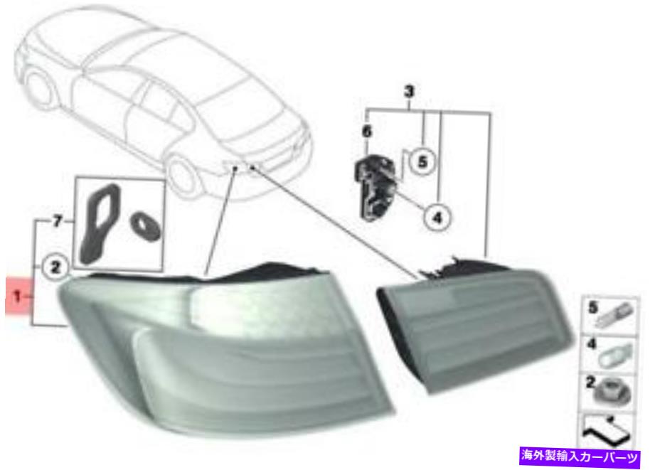 USテールライト 本物のBMW F10サイドパネルの右OEM 63217203232のセダンの背面ライト Genuine BMW F10 Sedan Rear Light In The Side Panel Right OEM 63217203232【並行輸入品】 130,039円