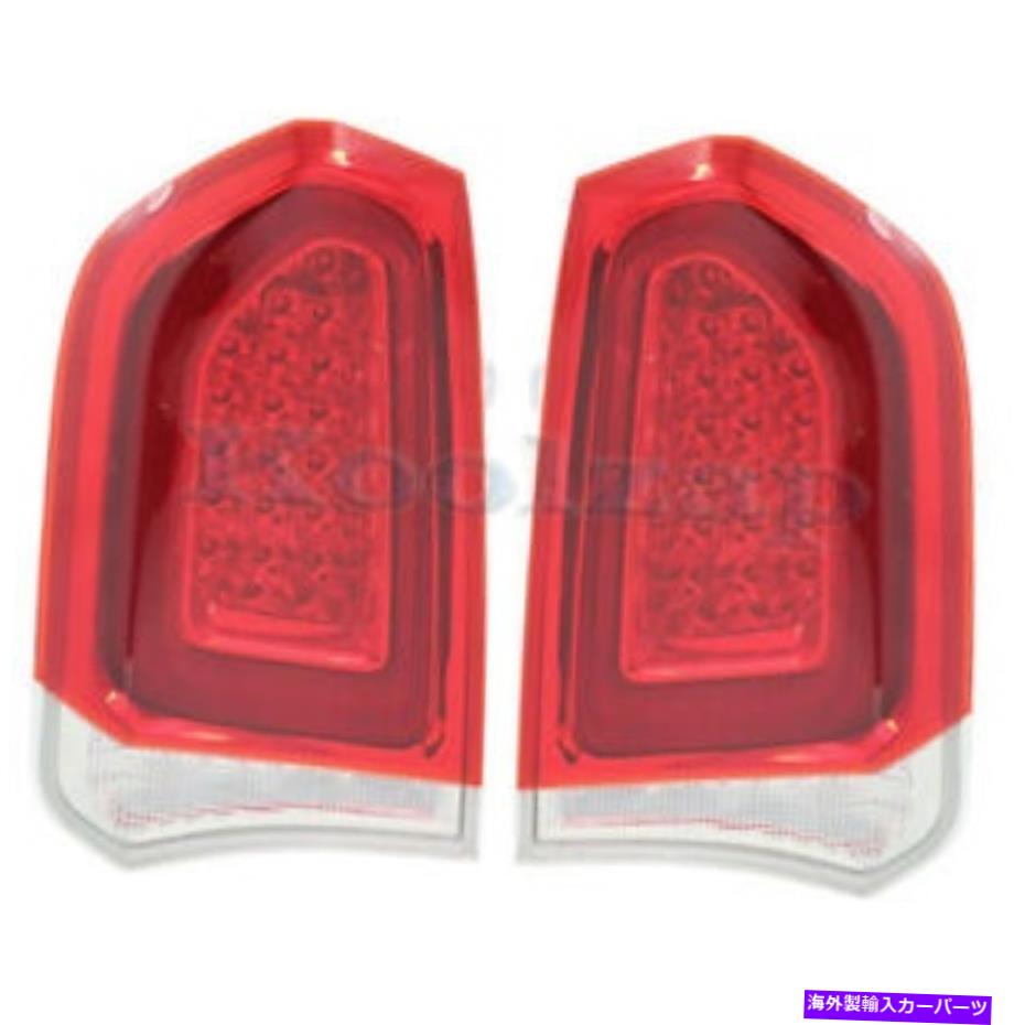 USテールライト 15-19 300 Taillight TaillampリアブレーキライトテールランプW /クロームトリムセットペア 15-19 300 Taillight Taillamp Rear Brake Light Tail Lamp w/Chrome Trim Set Pair【並行輸入品】