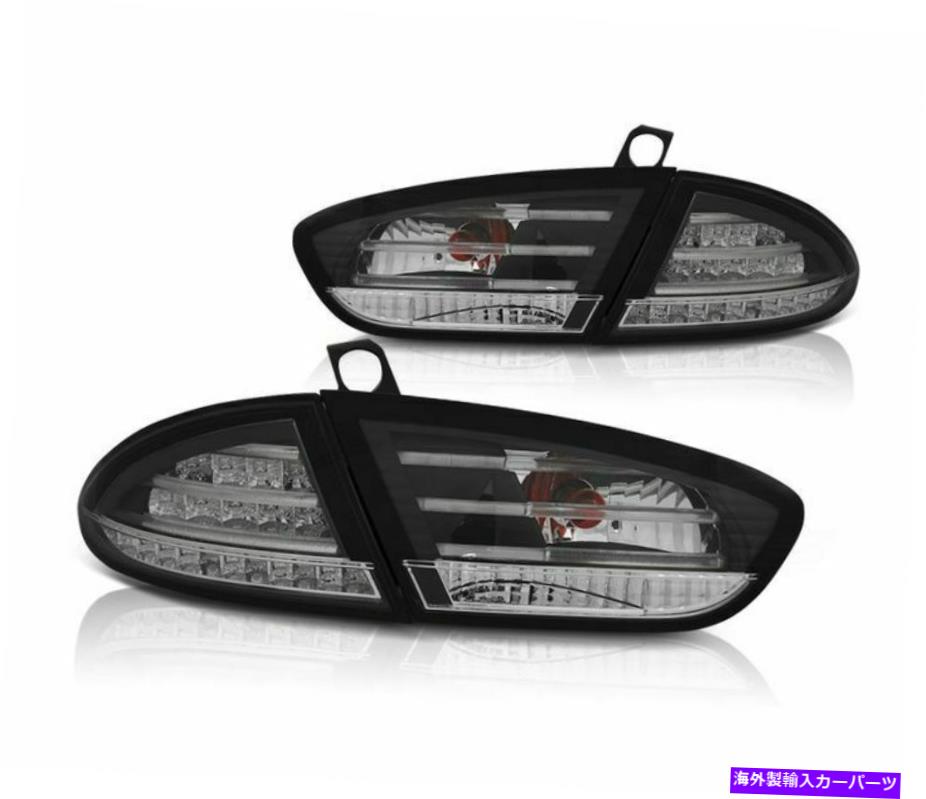 USテールライト 後部LEDテールライトシートレオン2009-2013ブラック Rear LED Tail Lights Seat Leon 2009-2013 Black【並行輸入品】