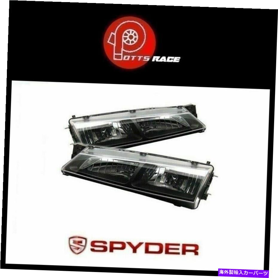 USテールライト スパイダーオートクリスタルブラックヘッドライト5012616フィット97-98日産240SX Spyder Auto Crystal Black Head Lights 5012616 Fits 97-98 Nissan 240SX【並行輸入品】