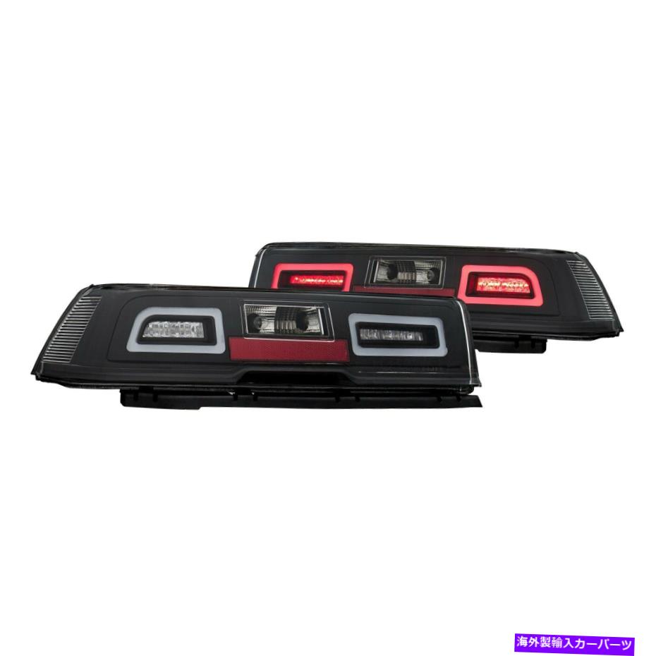USテールライト Chevy Camaro 2014-2015アナゾ黒光ファイバーLEDテールライト For Chevy Camaro 2014-2015 Anzo Black Fiber Optic LED Tail Lights【並行輸入品】