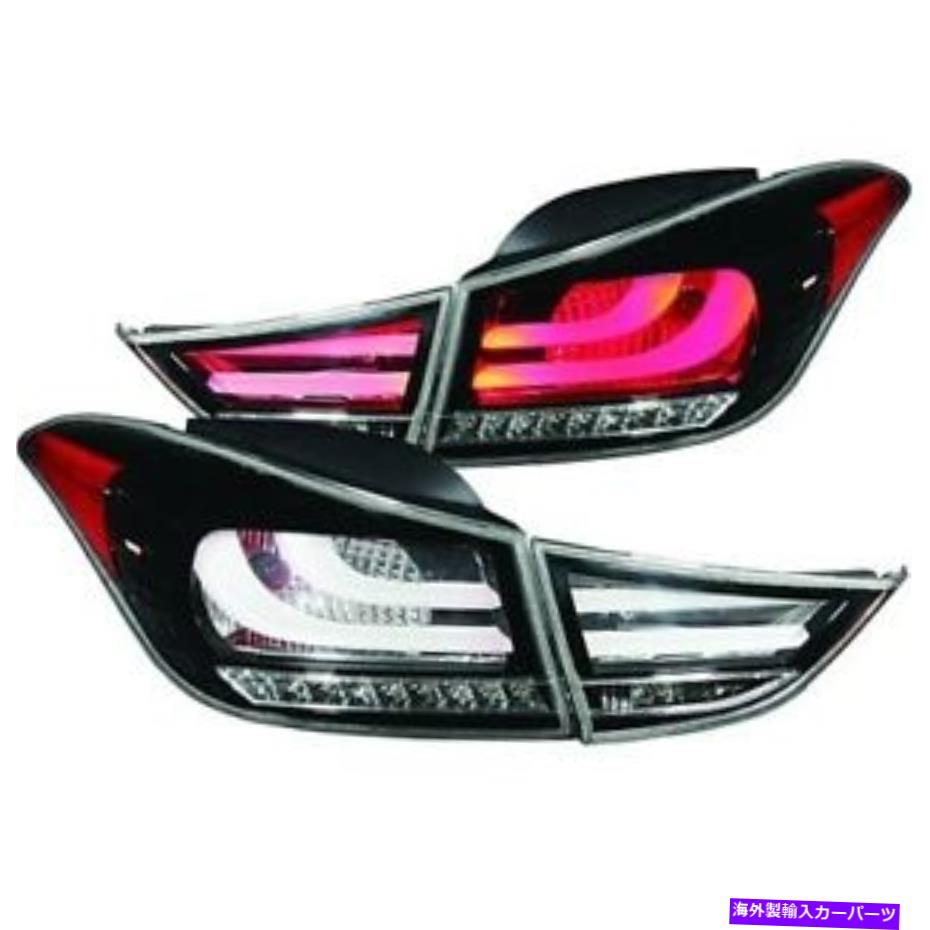 USテールライト Hyundai Elantra PairのためのAnzo 321298ブラックLED Taillights 2011-2013 Anzo 321298 Black LED Taillights 2011-2013 for for Hyundai Elantra Pair【並行輸入品】｜Us Custom Parts Shop USDM