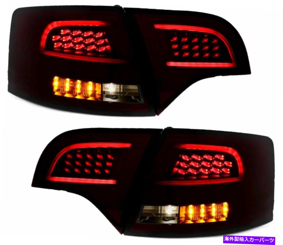 USテールライト LEDバーテールライト/リアランプブラック喫煙A4 B7 04-08 Avant LED BAR TAIL LIGHTS/ Rear Lamps BLACK SMOKED For AUDI A4 B7 04-08 AVANT【並行輸入品】