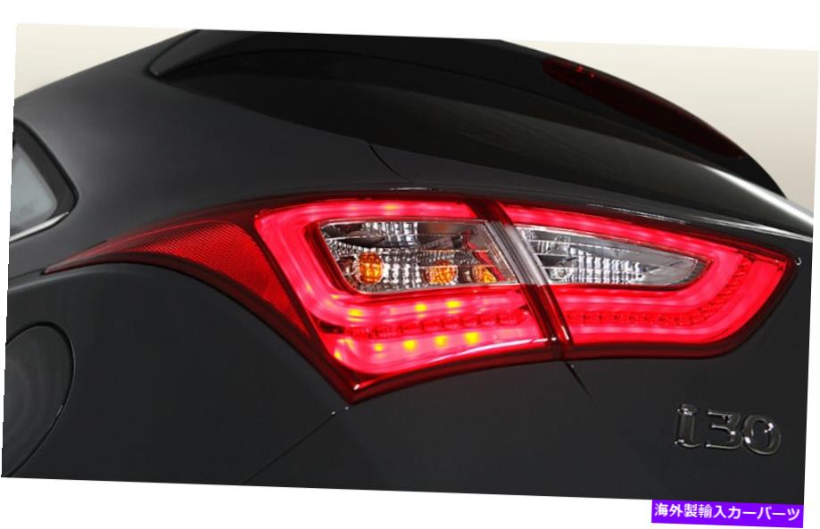 USテールライト LEDリアテールライトランプASSY 4P 2012年2016年代のHyundai Elantra GT i30 LED Rear Tail Lights Lamp Assy 4p For 2012 2016 Hyundai Elantra GT i30【並行輸入品】